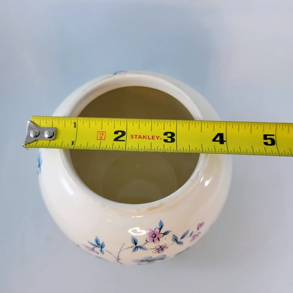 Oriental Style Ginger Jar Sadler England Ironstone Blue Pink Yellow Flowers - Picture 11 of 11